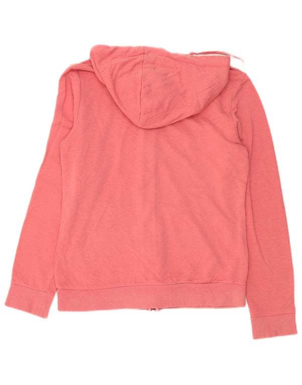 Adidas - Sudadera con capucha para mujer con cremallera gráfica, talla 8, color rosa