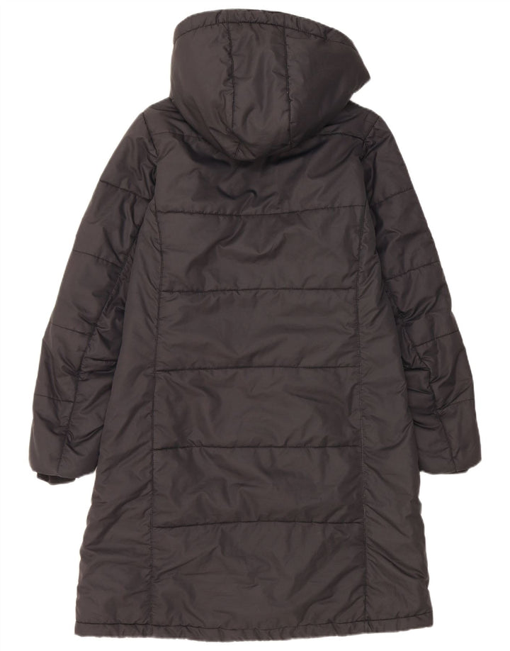 Jack Wolfskin Abrigo acolchado con capucha para mujer UK 10 Small Poliéster negro