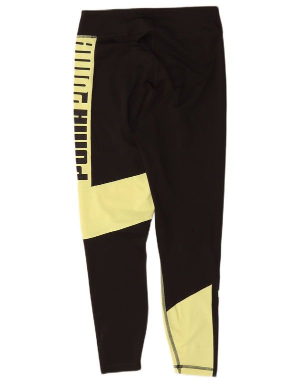 Puma Leggings gráficos para mujer UK 44 Mediano Negro Colorblock Nylon