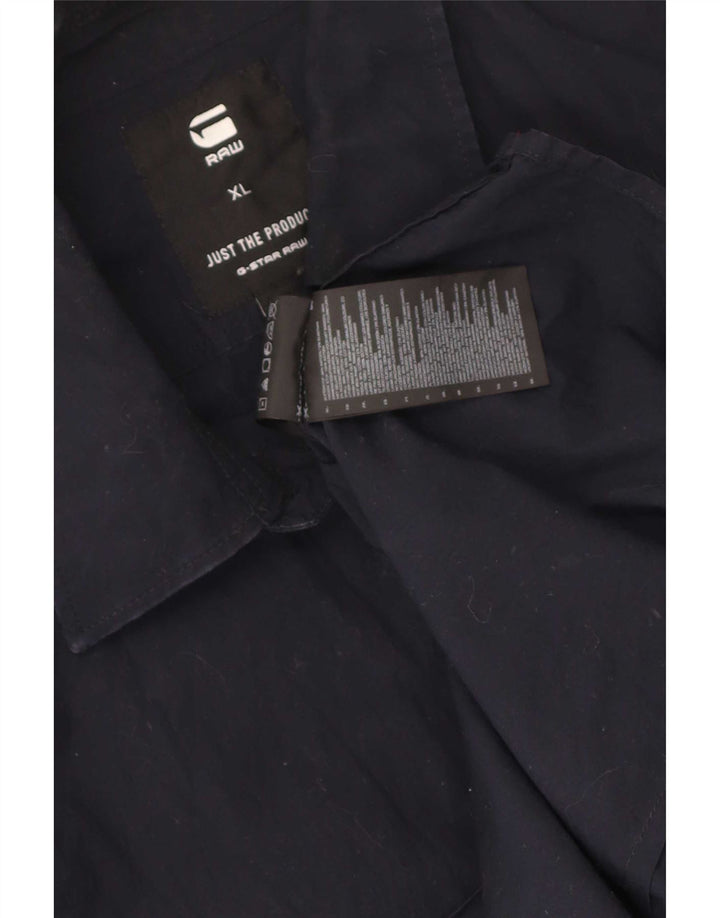 Camisa G-Star Hombre XL Algodón Azul Marino