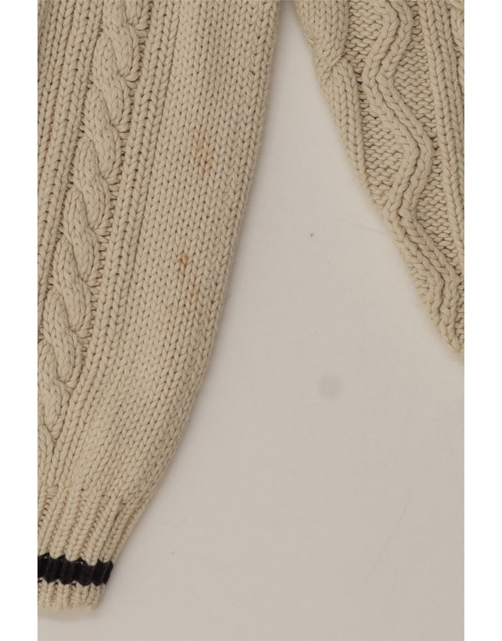 Cotton Republic Jersey con Cuello en V para Hombre de algodón Blanco Roto Medio