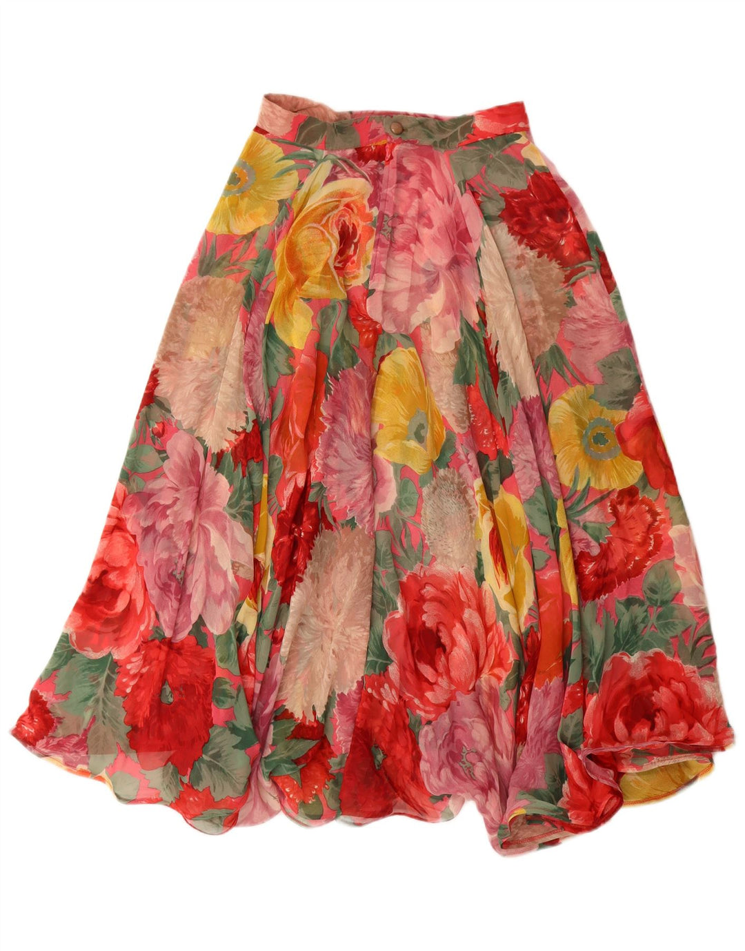 Vintage mujer 2 piezas falda set IT 42 Medio W26 Multicolor Floral
