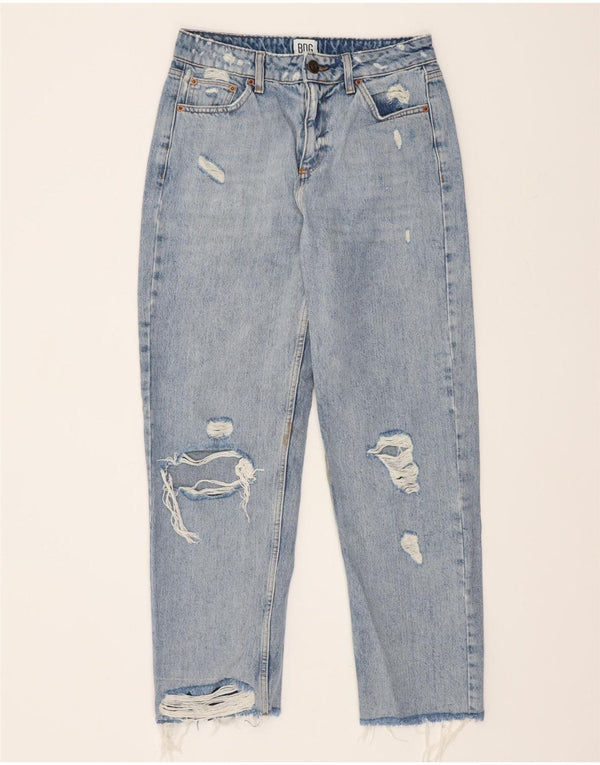 Vaqueros cónicos desgastados para mujer BDG W28 L27 Algodón azul
