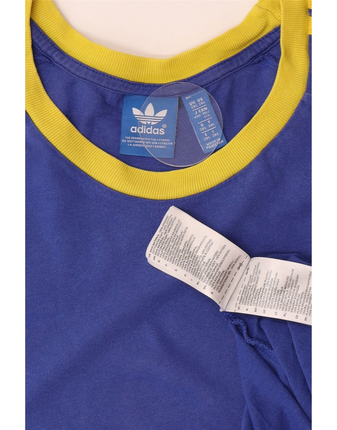 Adidas Camiseta Hombre Top 2XL Algodón Azul
