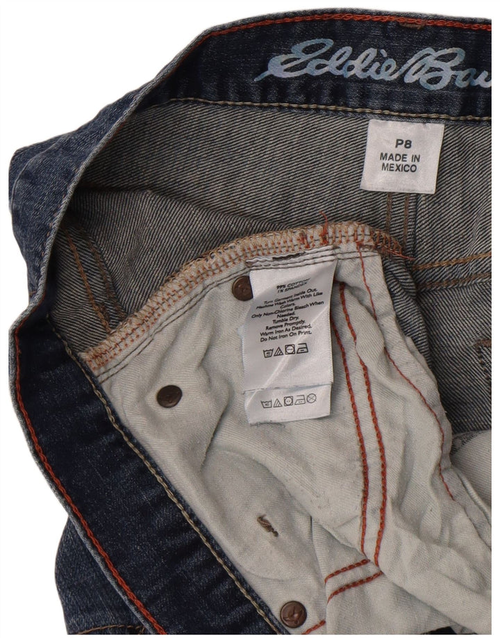 Eddie Bauer Vaqueros Capri Slim Boyfriend para Mujer US 8 Medium W32 L20 Azul