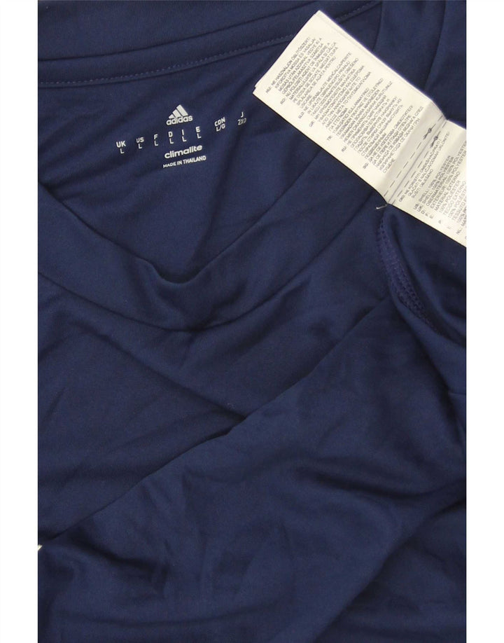 Adidas Mens Climalite Camiseta Top Grande Azul Marino Poliéster
