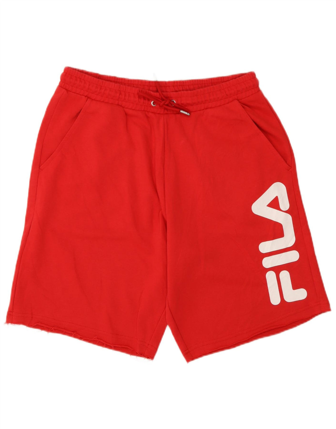 Fila Shorts deportivos gráficos para hombre de algodón rojo mediano