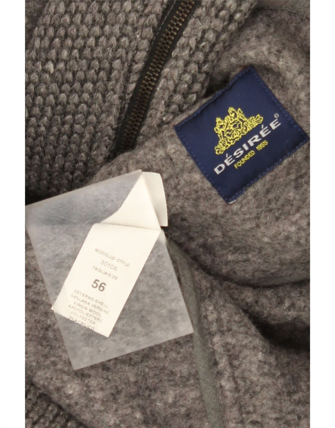 Desiree Trenca con capucha para mujer IT 56 3XL Lana gris