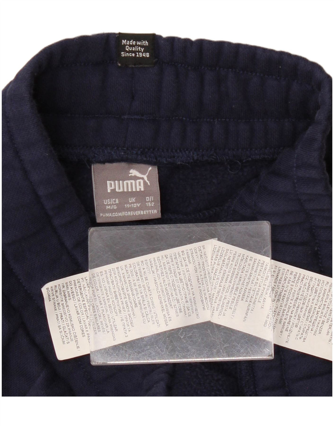 PUMA Pantalones de chándal para niño Joggers 11-12 años Azul Marino Algodón