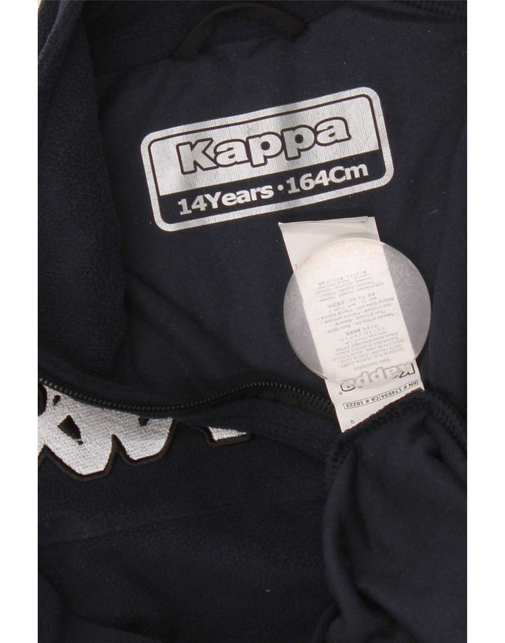 Kappa Jersey polar con cremallera y cuello para niños 13-14 años Azul marino Poliéster