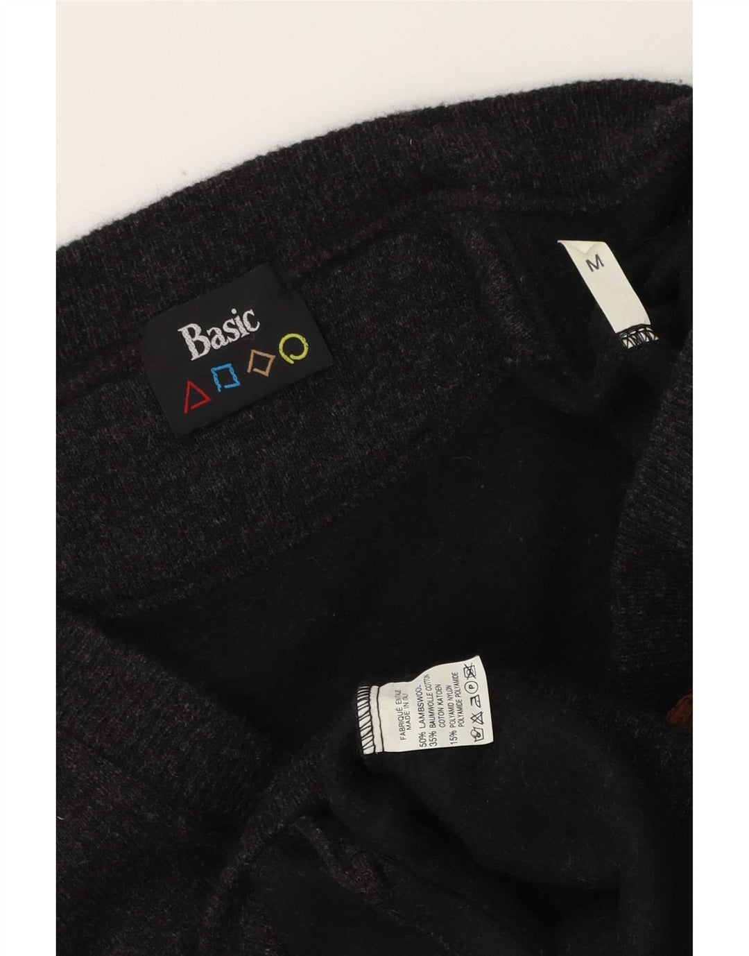Suéter tipo cárdigan holgado básico para hombre de lana de cordero gris medio