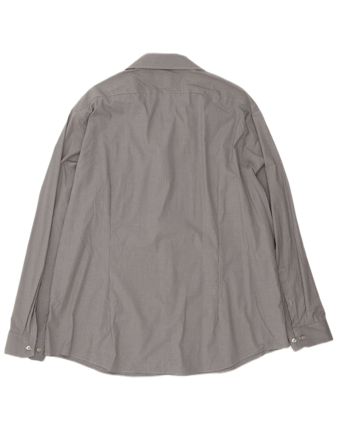 Dkny Camisa Slim Fit para Hombre Talla 18 2XL Algodón a Cuadros Gris