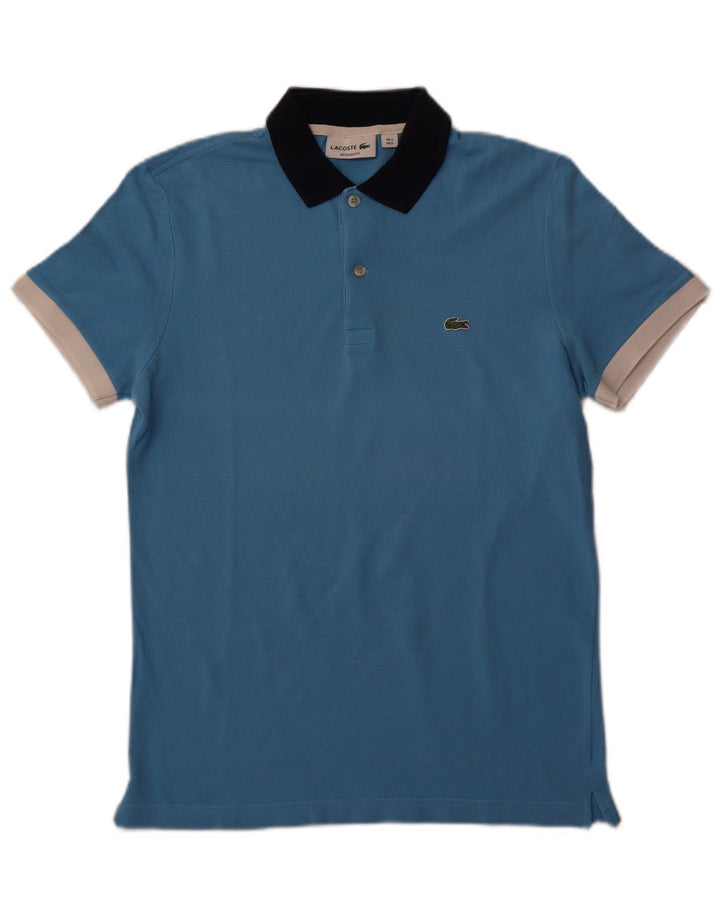 LACOSTE Polo de corte regular para hombre talla 3 pequeño algodón azul