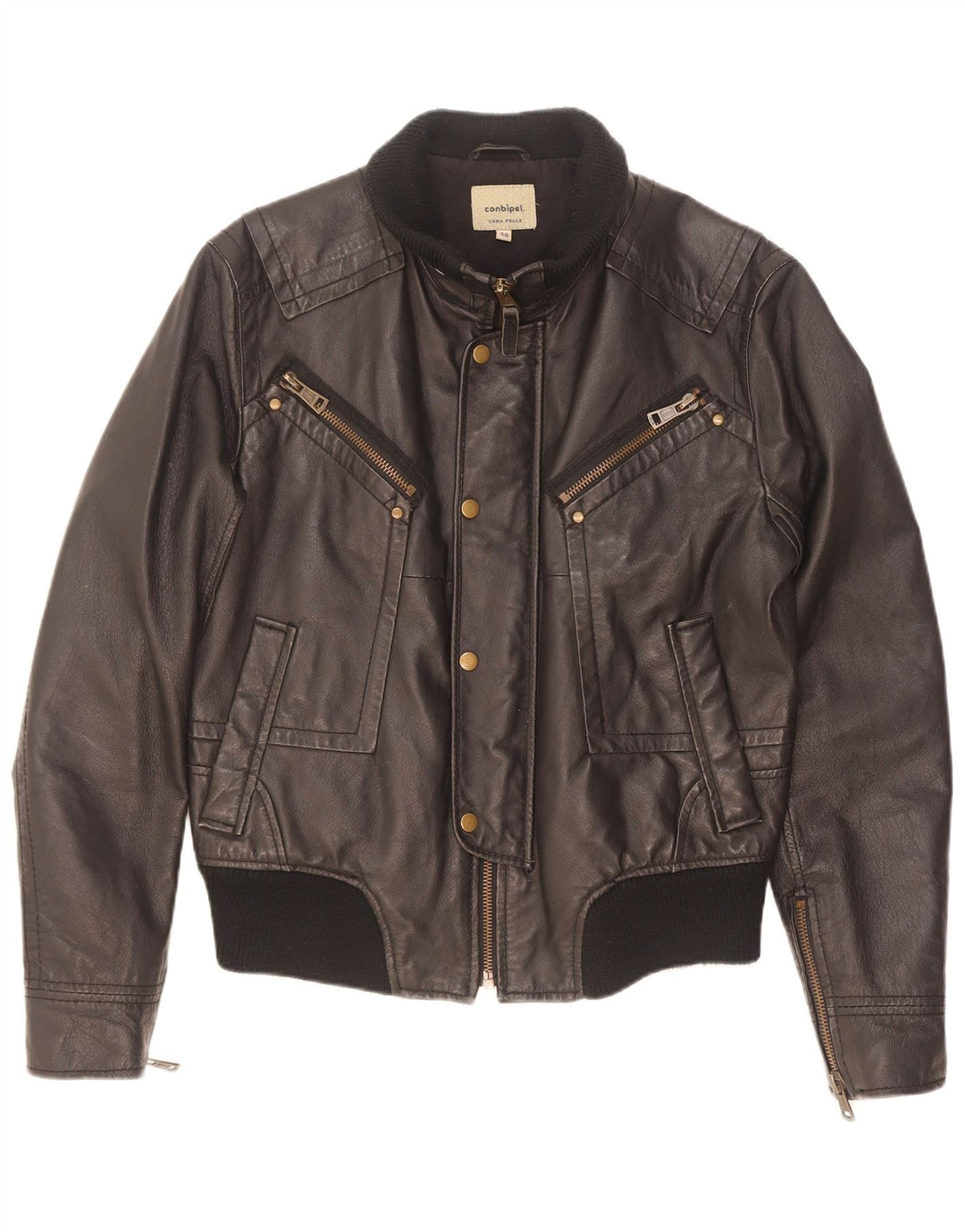 Conbipel Chaqueta de cuero para hombre IT 48 Medium Black
