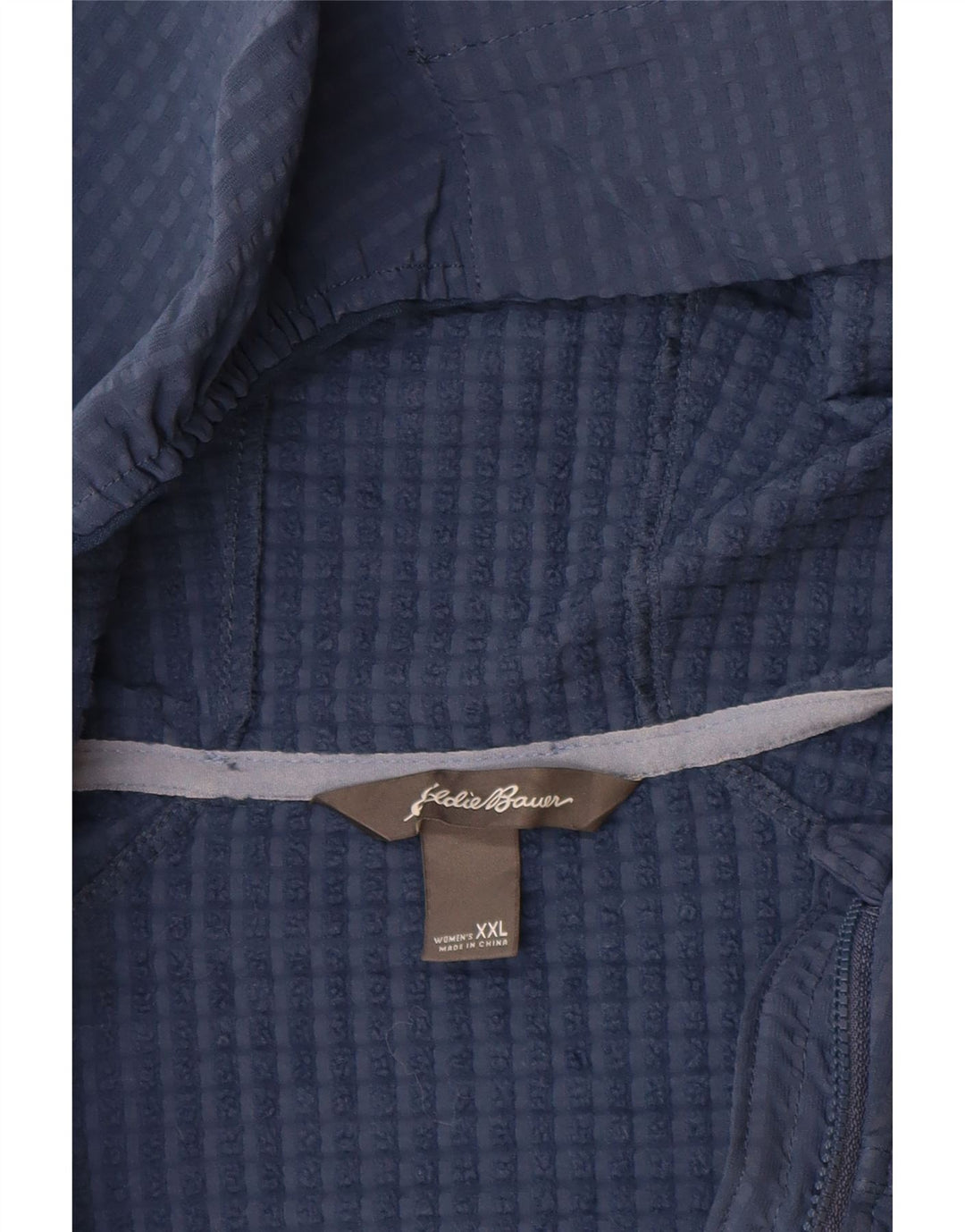 Eddie Bauer Chaqueta cortavientos con capucha para mujer UK 20 2XL Poliéster azul