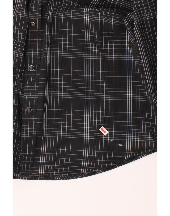 JACK & JONES Mens Shirt XL Black Check Cotton Vintage Jack & Jones and Second-Hand Jack & Jones from Messina Hembry 