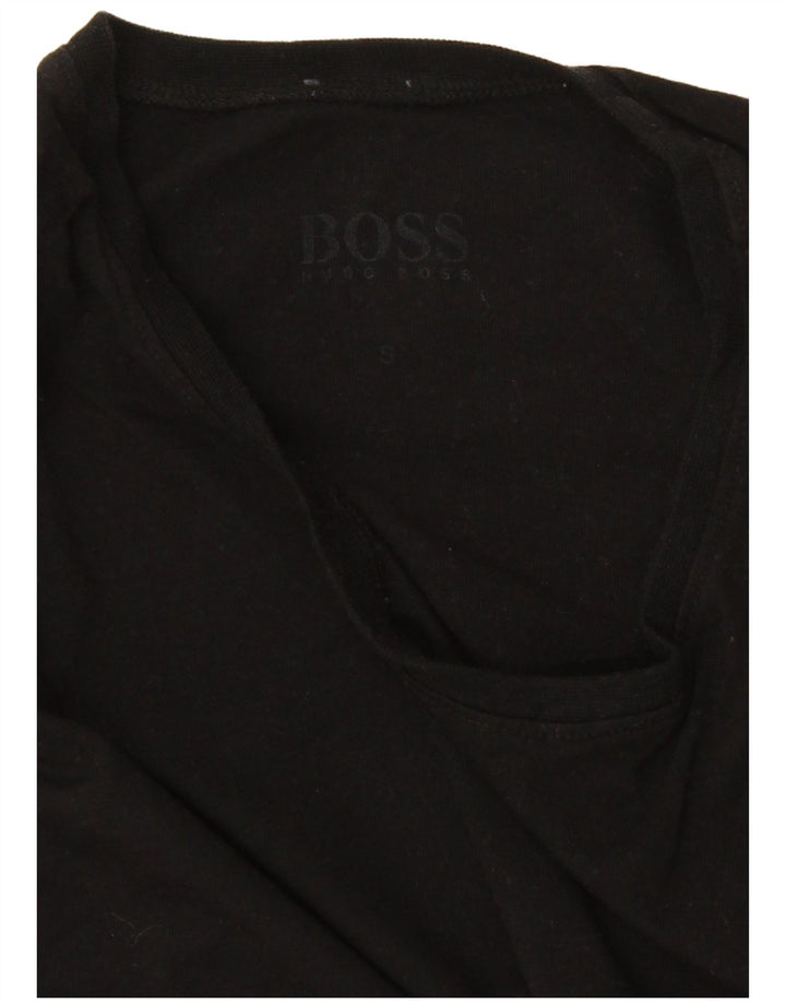 HUGO BOSS Hombre Camiseta Top Small Negro