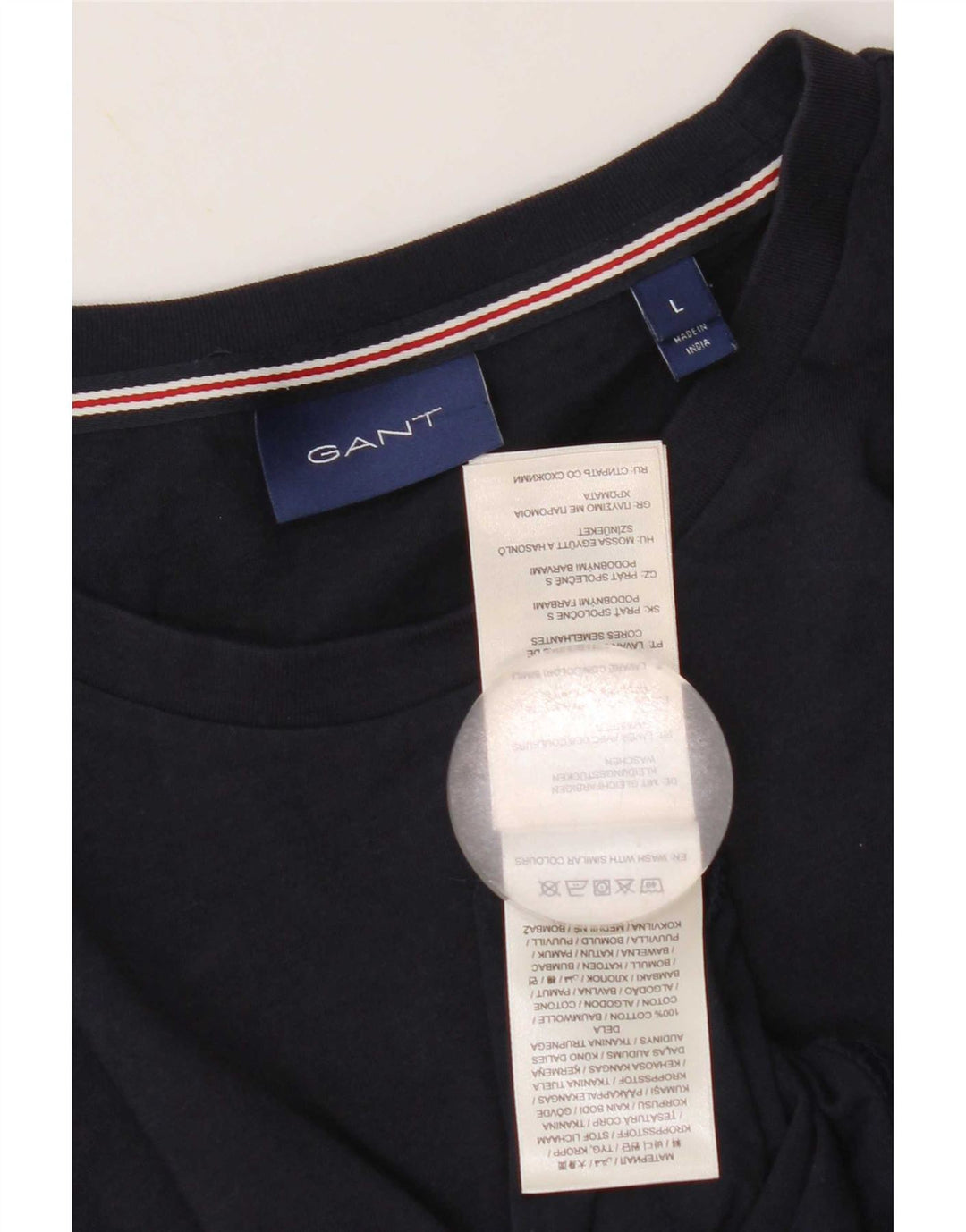 Gant Camiseta para hombre Top Large Azul Marino Algodón