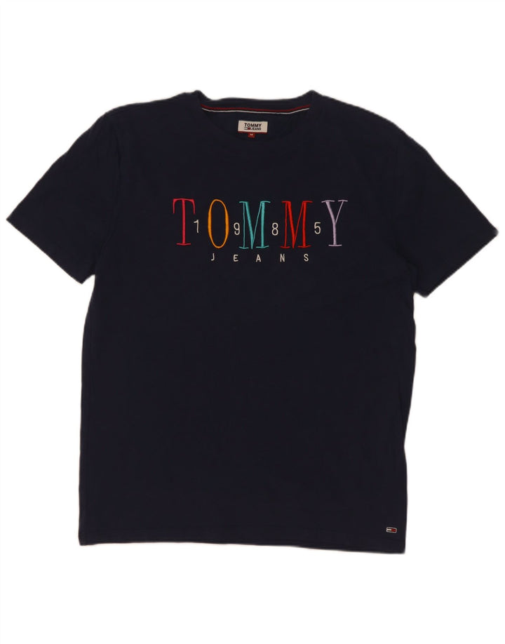 Tommy Hilfiger Hombre Camiseta Gráfica Top Medium Azul Marino