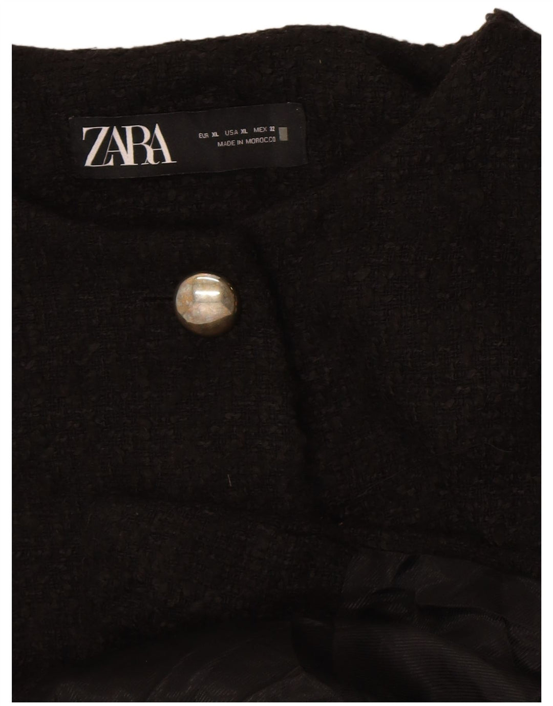 Zara Mujer Chaqueta Blazer De 4 Botones UK 40 XL Negro