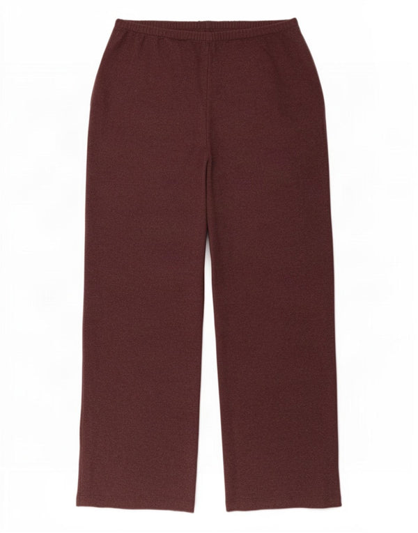 Marks & Spencer Pantalones Casuales para Mujer UK 14 Large W34 L29 Borgoña