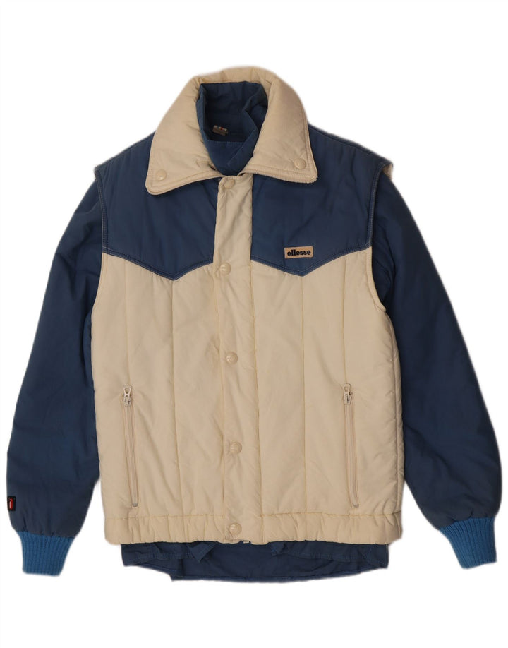 Chaqueta cortavientos para mujer Ellesse IT 44 Algodón color block azul medio
