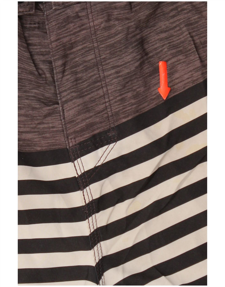 Rip Curl Mens Mirage Bañador Shorts Poliéster A Rayas Gris Medio