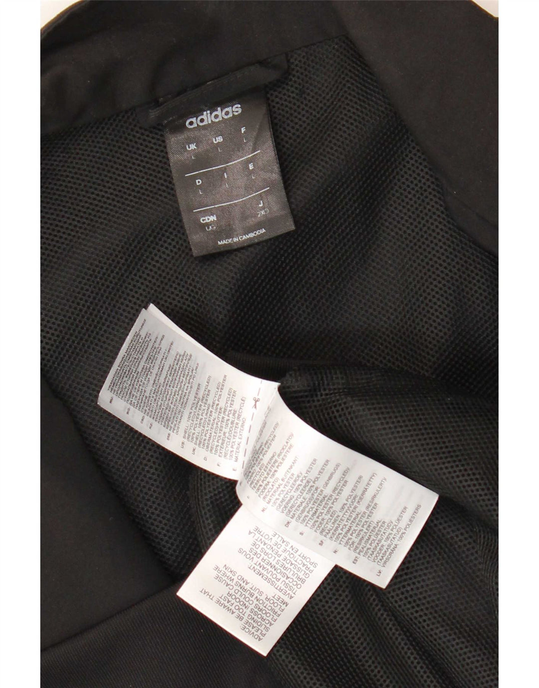 Adidas Mens Climalite Chándal Top Chaqueta Grande Negro Poliéster