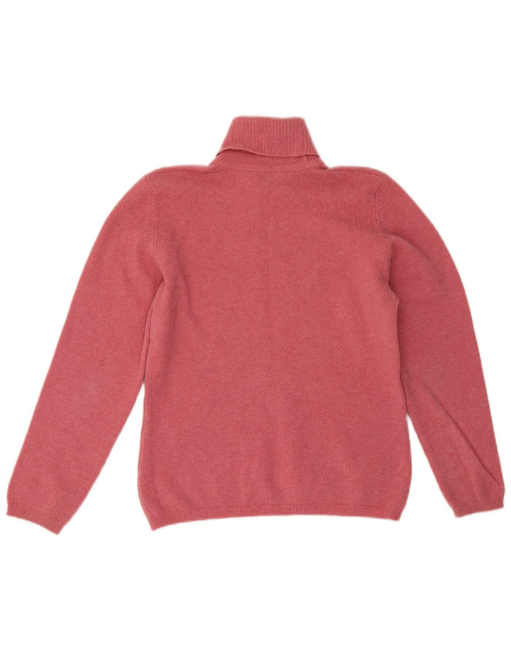 Lyle & Scott Suéter tipo jersey con cuello vuelto para mujer Reino Unido 44 Rosa mediano