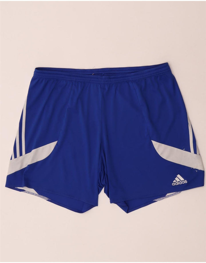 Adidas Pantalones cortos deportivos para hombre XL Azul Colorblock Poliéster