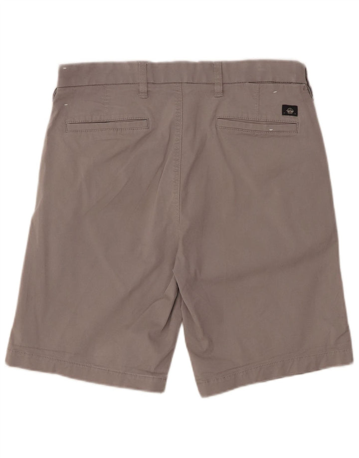 DOCKERS Pantalones cortos chinos para hombre W32 Algodón gris medio