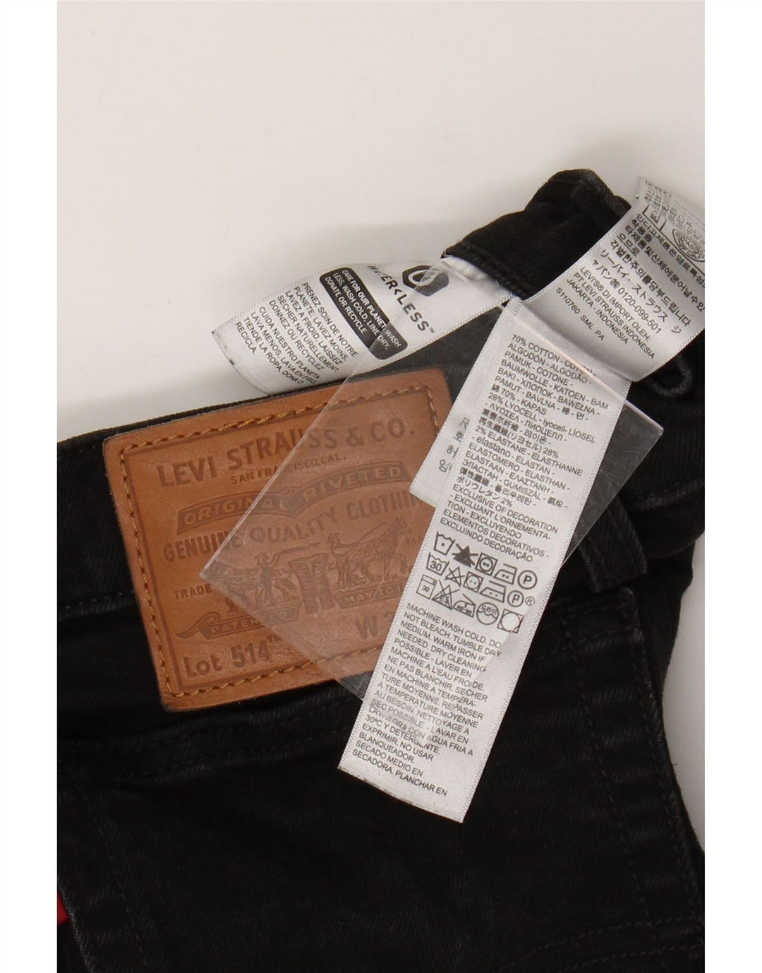 Levi's Jeans rectos 514 para hombre W33 L28 Algodón negro