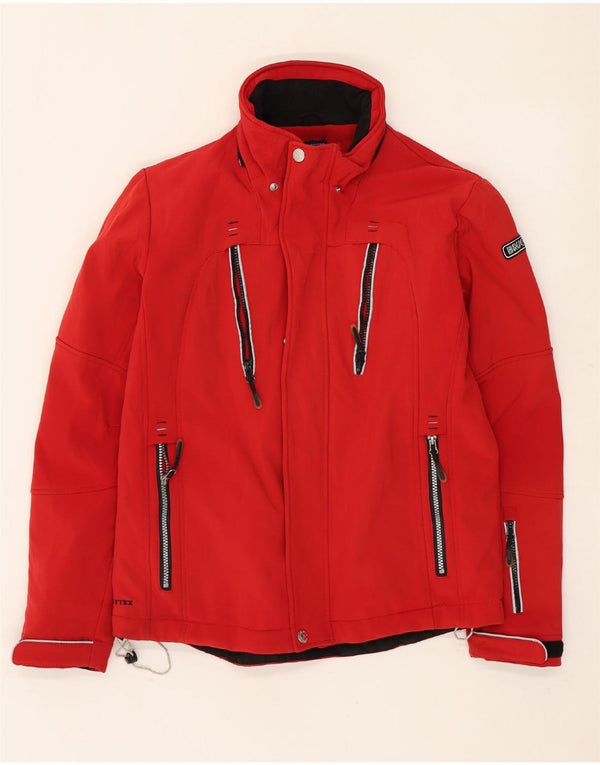 BRUGI Mens Windbreaker Jacket UK 38 Medium Red Polyester