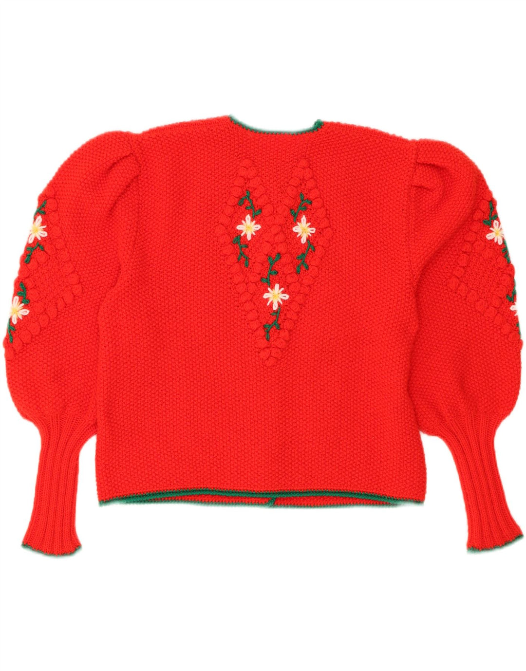 Vintage mujer Cardigan suéter Reino Unido 14 rojo grande