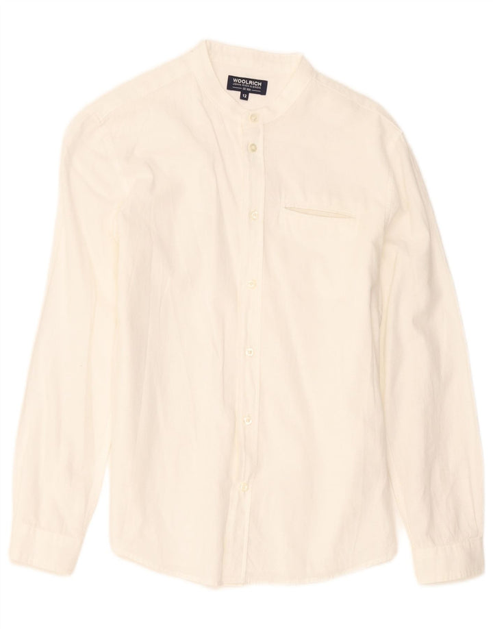 Camisa Woolrich Mujer UK 40 Mediana Algodón Blanco