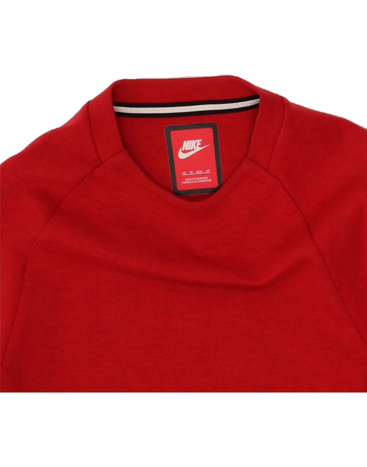 NIKE Womens Sweatshirt Jumper UK 6 XS Red Cotton Vintage Nike and Second-Hand Nike from Messina Hembry 