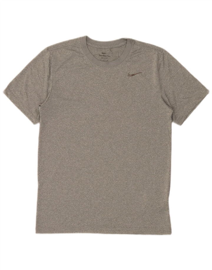 Camiseta Nike Dri Fit para hombre Top pequeño poliéster moteado gris