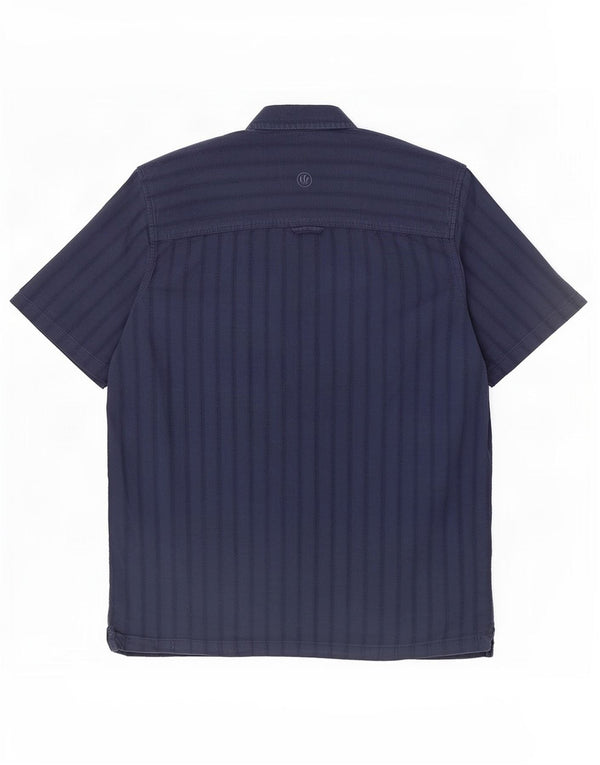 Camisa de manga corta para hombre Fat Face XL Algodón de rayas azul marino