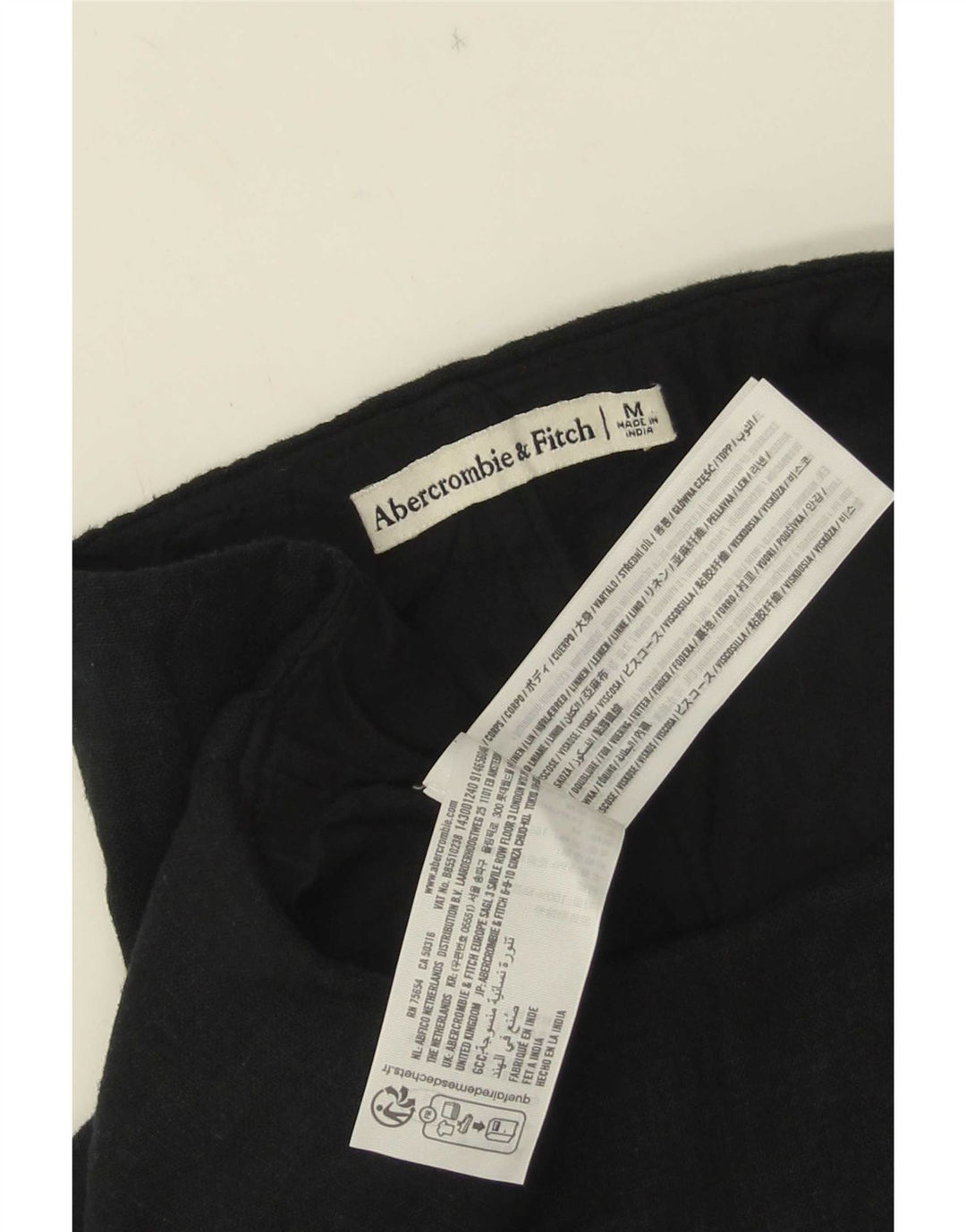 Falda pantalón Abercrombie & Fitch para mujer UK 40 Medium Black Linen