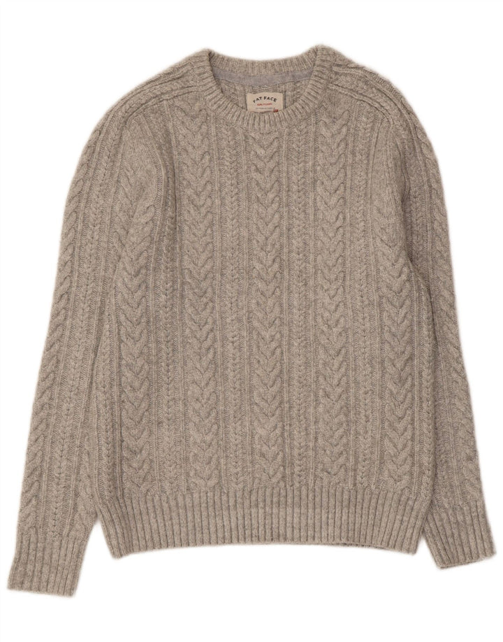 Fat Face - Jersey de cuello redondo para mujer, talla 40, color gris grande
