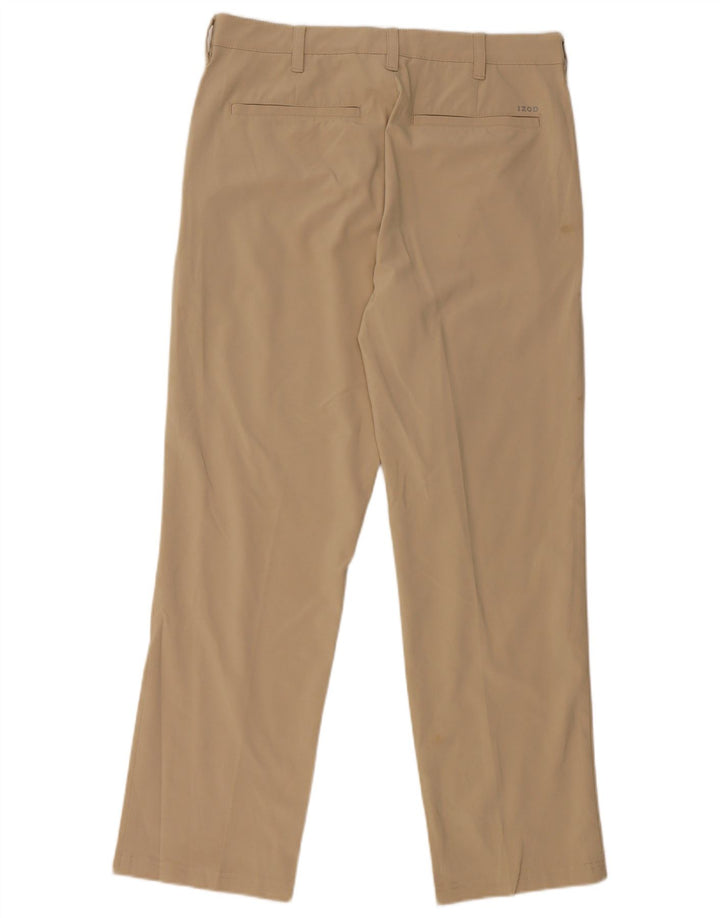 Pantalón Chino Recto Mujer Izod W32 L30 Poliéster Beige