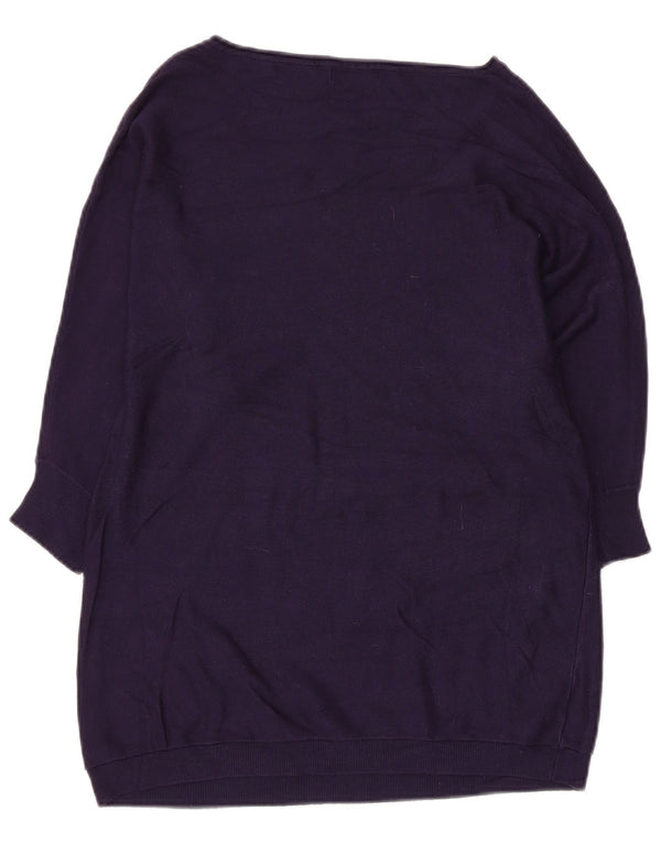 Guess Jersey gráfico para mujer con manga 3/4 y cuello barco UK 6 XS Azul marino