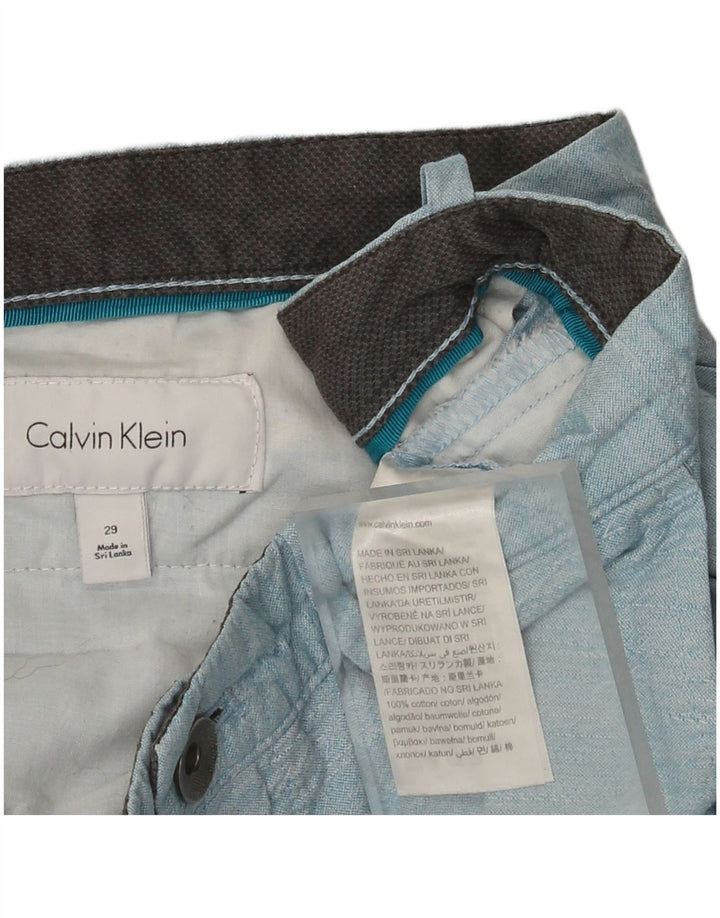 Pantalones cortos chinos Calvin Klein para hombre W29 Algodón azul pequeño