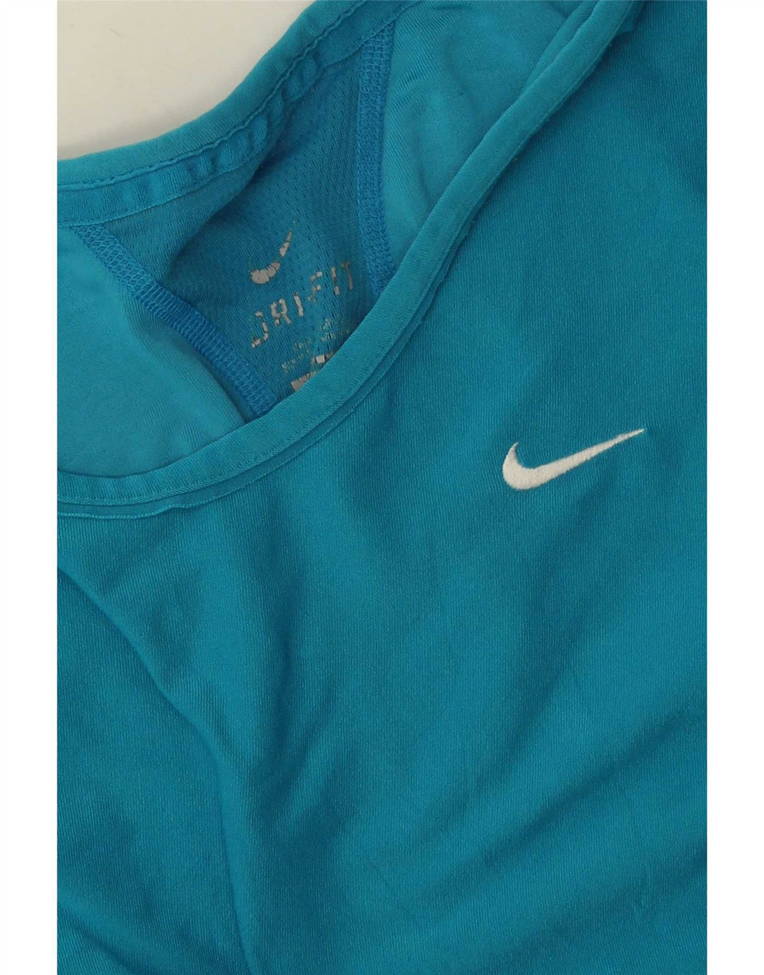 Nike Mujer Dri Fit Camiseta Top UK 10 Small Azul Poliéster