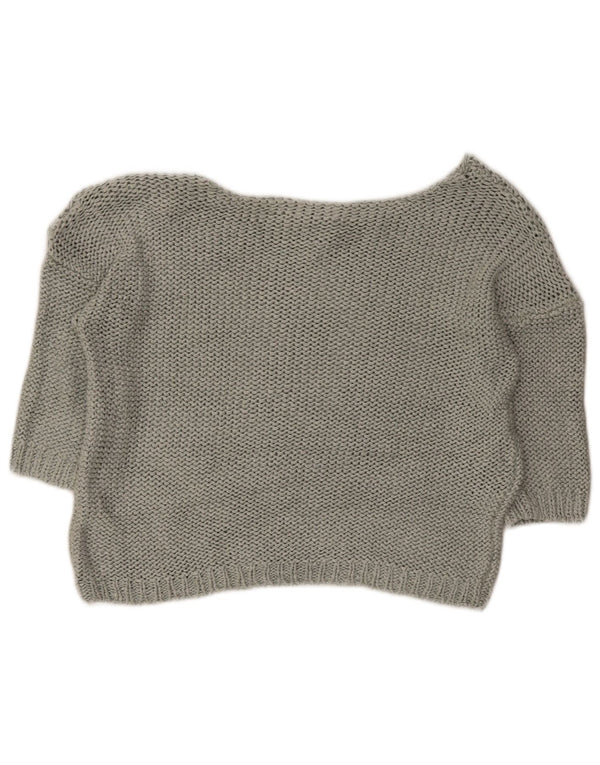 Guess Jersey corto con cuello barco y manga 1/2 para mujer UK 44 Verde medio