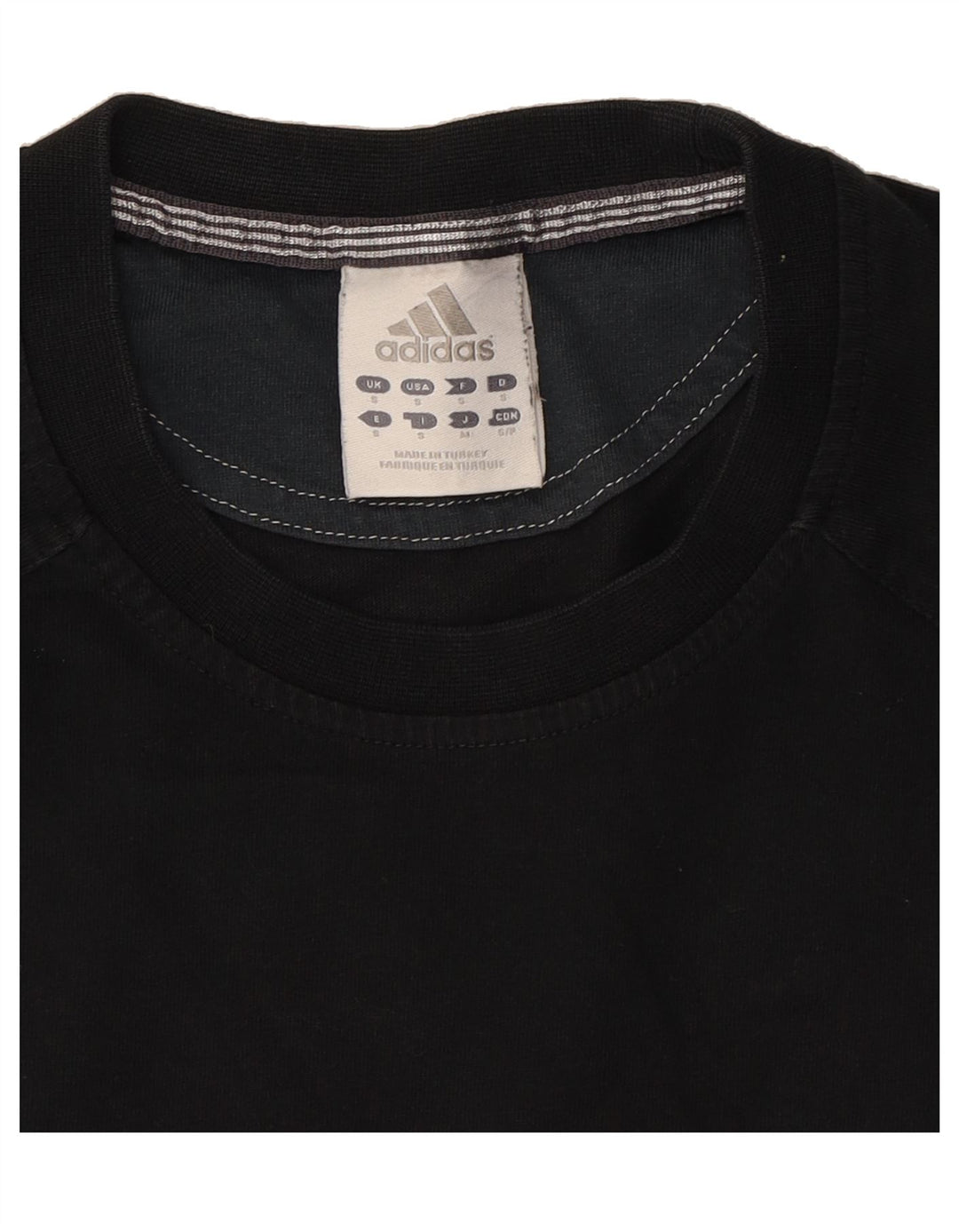 ADIDAS Mens T-Shirt Top Small Black Cotton Vintage Adidas and Second-Hand Adidas from Messina Hembry 