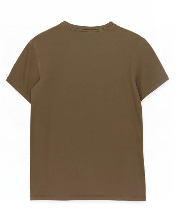 Timberland - Camiseta ajustada para hombre, talla grande, color caqui, algodón