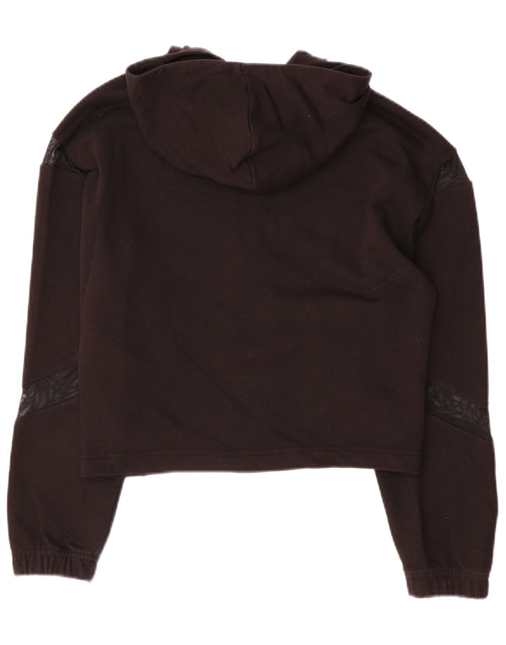 Puma - Sudadera con capucha y cremallera para mujer, talla M, poliéster negro