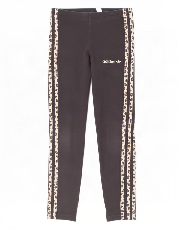 Leggings Adidas Niña 7-8 Años Negro Animal Print Algodón