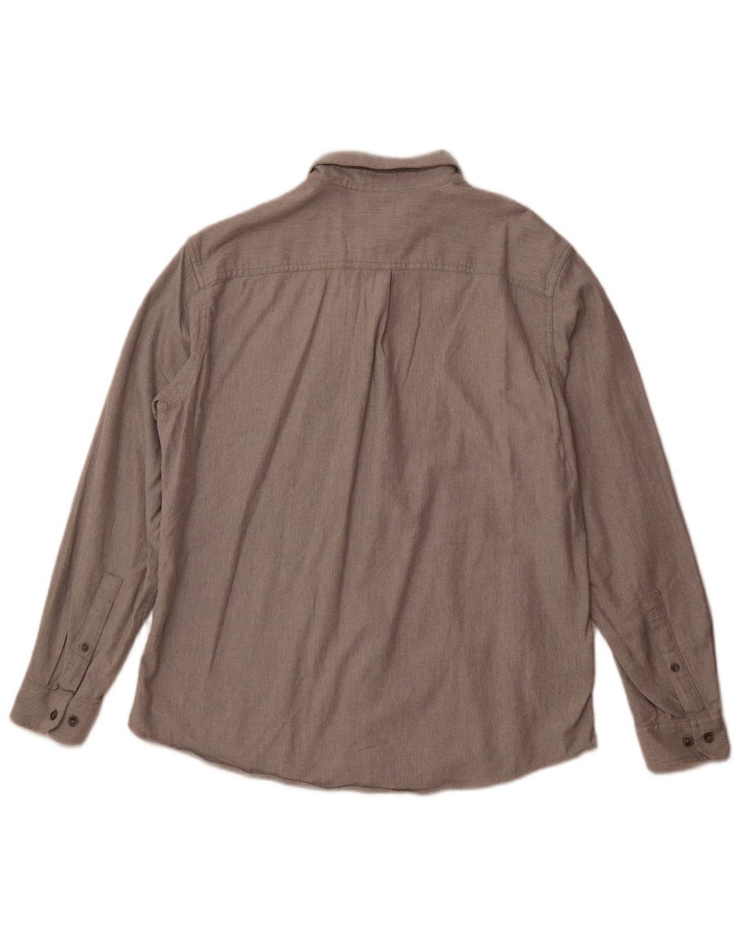 Eddie Bauer Camisa de franela de corte clásico para hombre Algodón gris grande